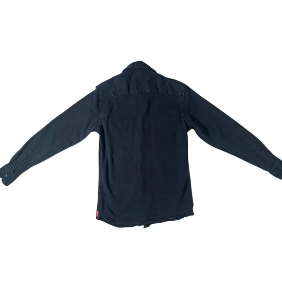 Wrangler Men’s Snap Down Long Sleeve Shirt Black Denim Size Small - Picture 4 of 7